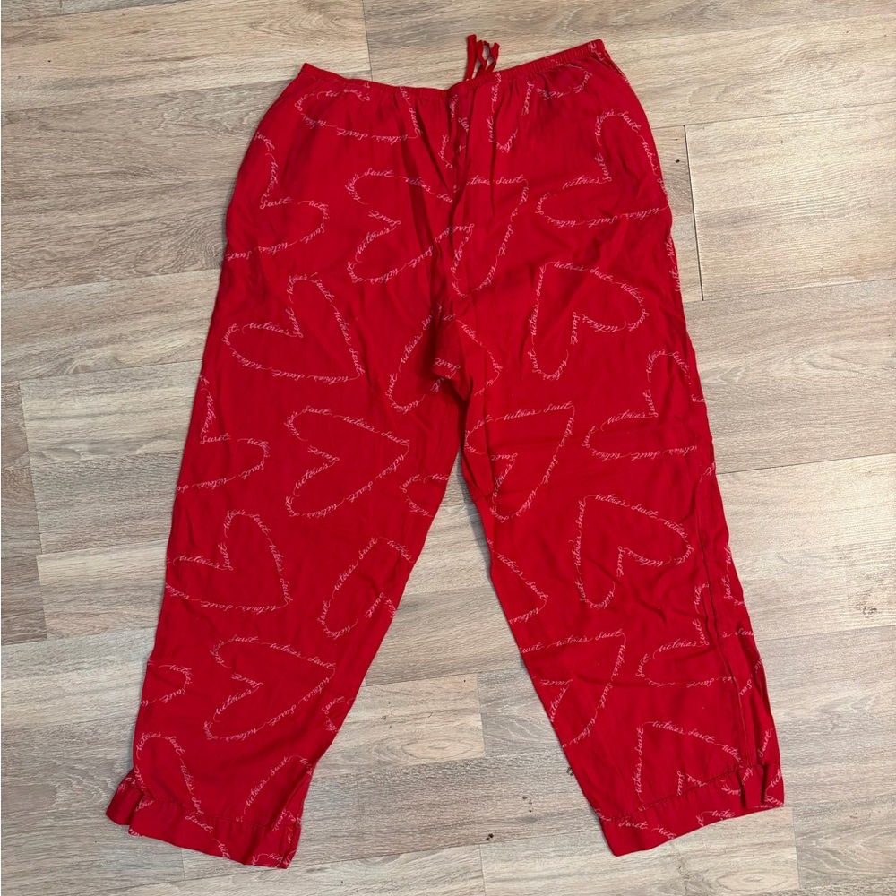 Red Heart Patterned Pants - Picture 2 of 2